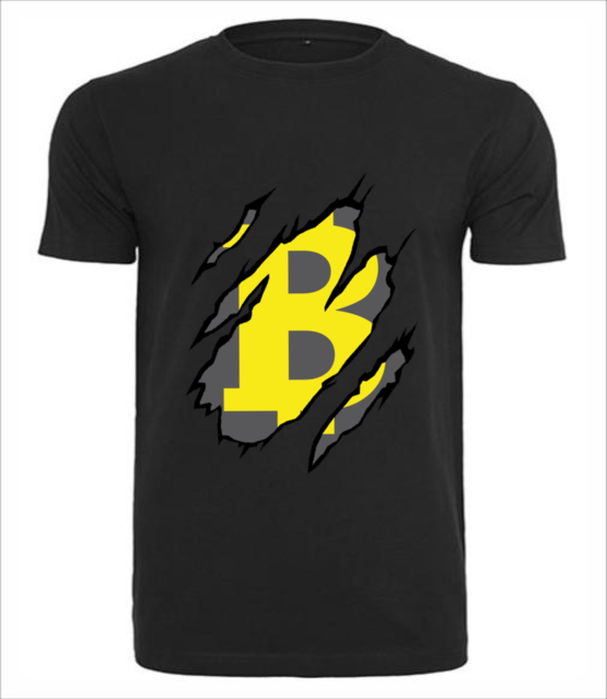 Bitcoin pazurami wyszarpany koszulka z nadrukiem kryptowaluty bitcoin mezczyzna jipi pl 1838 1