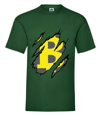 Bitcoin pazurami wyszarpany - Koszulka z nadrukiem - Bitcoin - Kryptowaluty - Męska