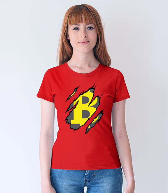 Bitcoin pazurami wyszarpany koszulka z nadrukiem bitcoin kryptowaluty kobieta jipi pl 1837 66
