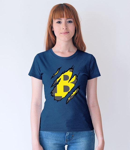 Bitcoin pazurami wyszarpany koszulka z nadrukiem bitcoin kryptowaluty kobieta jipi pl 1837 68