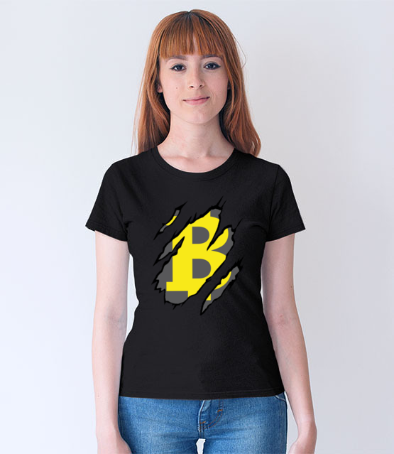 Bitcoin pazurami wyszarpany koszulka z nadrukiem bitcoin kryptowaluty kobieta jipi pl 1838 64