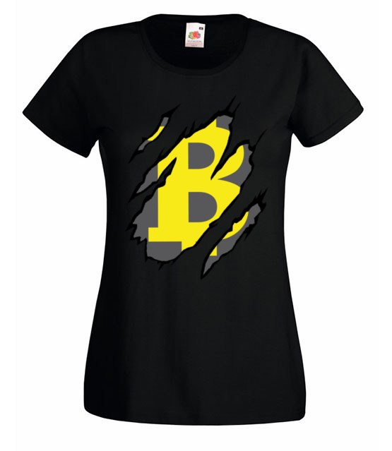 Bitcoin pazurami wyszarpany koszulka z nadrukiem kryptowaluty bitcoin kobieta jipi pl 1838 59