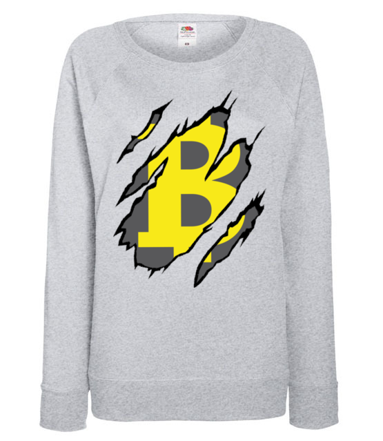 Bitcoin pazurami wyszarpany bluza z nadrukiem kryptowaluty bitcoin kobieta jipi pl 1837 118