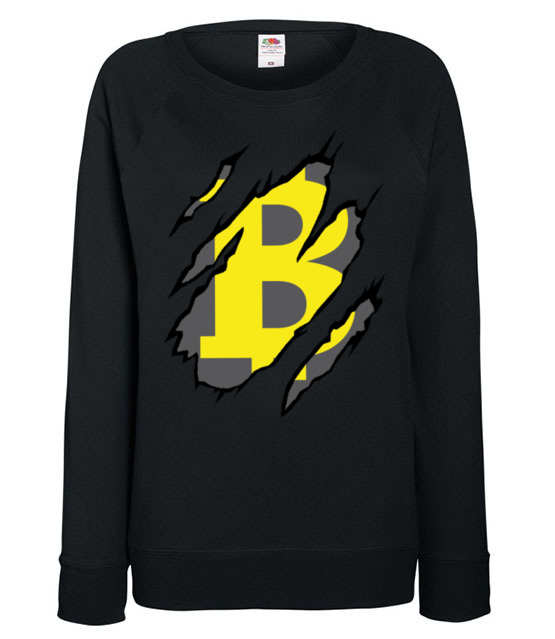 Bitcoin pazurami wyszarpany bluza z nadrukiem kryptowaluty bitcoin kobieta jipi pl 1838 115