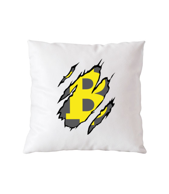 Bitcoin pazurami wyszarpany poduszka z nadrukiem kryptowaluty bitcoin gadzety jipi pl 1837 164