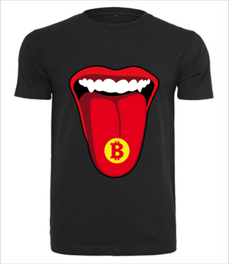 Krypto na rockowo - Koszulka z nadrukiem - Bitcoin - Kryptowaluty - Męska