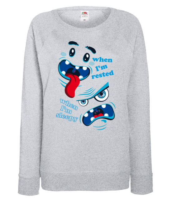 Moje dwa skromne oblicza bluza z nadrukiem smieszne kobieta jipi pl 198 118