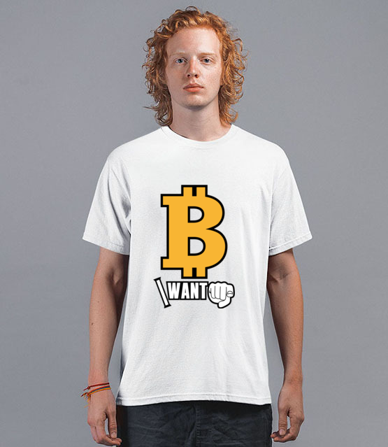 Kazdy chce byc bogaty koszulka z nadrukiem bitcoin kryptowaluty mezczyzna jipi pl 1845 40