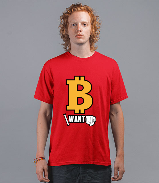 Kazdy chce byc bogaty koszulka z nadrukiem bitcoin kryptowaluty mezczyzna jipi pl 1845 42