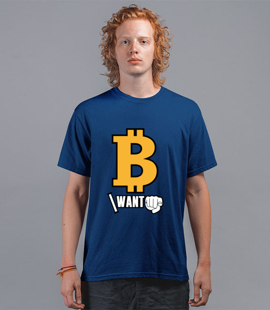 Kazdy chce byc bogaty koszulka z nadrukiem bitcoin kryptowaluty mezczyzna jipi pl 1845 44