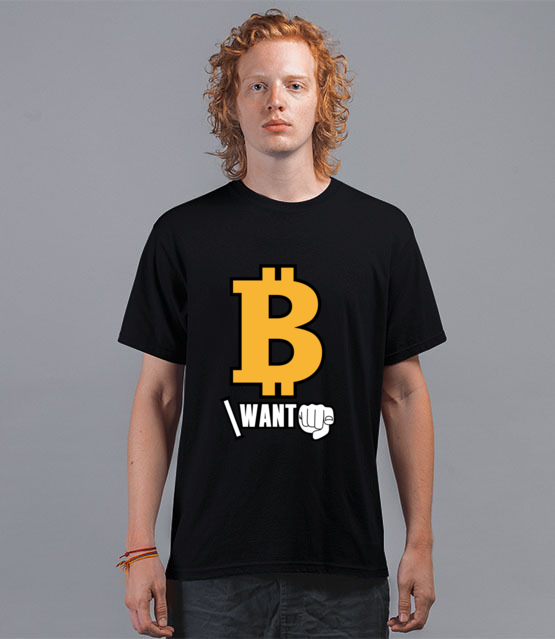 Kazdy chce byc bogaty koszulka z nadrukiem bitcoin kryptowaluty mezczyzna jipi pl 1846 41
