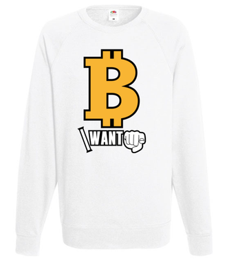 Każdy chce być bogaty - Bluza z nadrukiem - Kryptowaluty - bitcoin - Męska