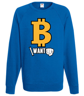 Każdy chce być bogaty - Bluza z nadrukiem - Kryptowaluty - bitcoin - Męska