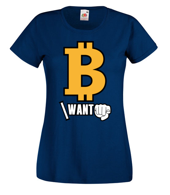 Kazdy chce byc bogaty koszulka z nadrukiem kryptowaluty bitcoin kobieta jipi pl 1845 62