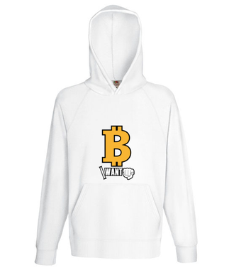 Każdy chce być bogaty - Bluza z nadrukiem - Kryptowaluty - bitcoin - Męska z kapturem