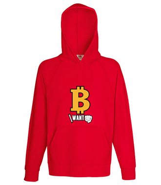 Każdy chce być bogaty - Bluza z nadrukiem - Kryptowaluty - bitcoin - Męska z kapturem