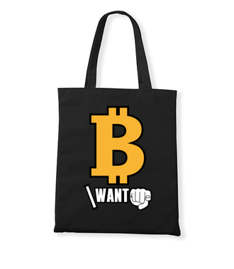 Każdy chce być bogaty - Torba z nadrukiem - Kryptowaluty - bitcoin - Gadżety