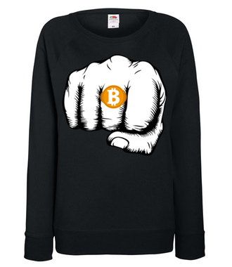 Wystawna biżuteria? - Bluza z nadrukiem - Kryptowaluty - bitcoin - Damska