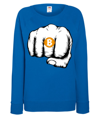 Wystawna biżuteria? - Bluza z nadrukiem - Kryptowaluty - bitcoin - Damska