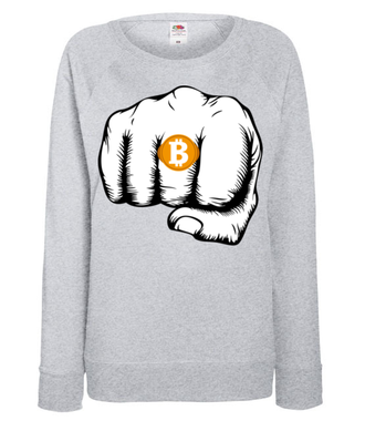 Wystawna biżuteria? - Bluza z nadrukiem - Kryptowaluty - bitcoin - Damska