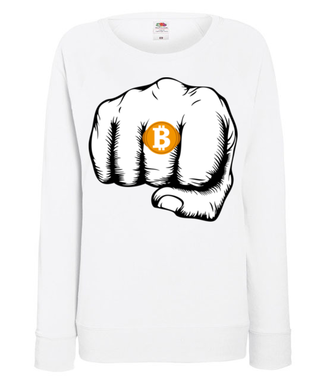 Wystawna biżuteria? - Bluza z nadrukiem - Kryptowaluty - bitcoin - Damska