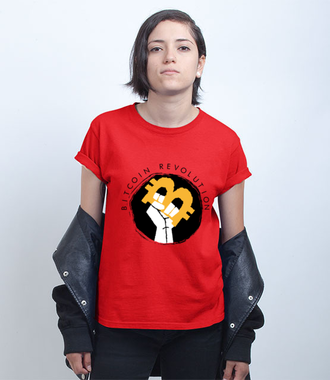 Grafika dla postępowych - Koszulka z nadrukiem - Bitcoin - Kryptowaluty - Damska