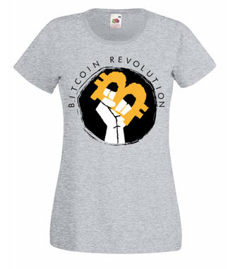 Grafika dla postępowych - Koszulka z nadrukiem - Kryptowaluty - bitcoin - Damska