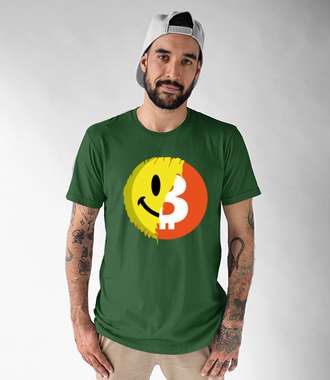Pozytywny przekaz bitcoina - Koszulka z nadrukiem - Bitcoin - Kryptowaluty - Męska