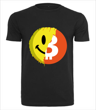 Pozytywny przekaz bitcoina - Koszulka z nadrukiem - Kryptowaluty - bitcoin - Męska