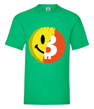 Pozytywny przekaz bitcoina - Koszulka z nadrukiem - Kryptowaluty - bitcoin - Męska