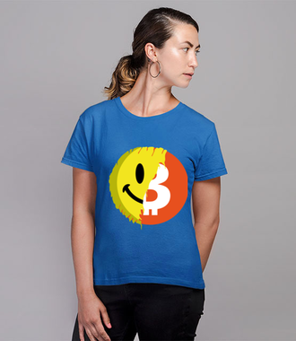 Pozytywny przekaz bitcoina - Koszulka z nadrukiem - Bitcoin - Kryptowaluty - Damska