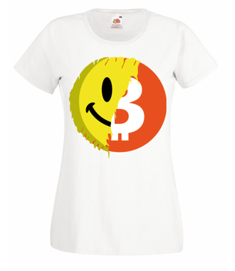 Pozytywny przekaz bitcoina - Koszulka z nadrukiem - Kryptowaluty - bitcoin - Damska