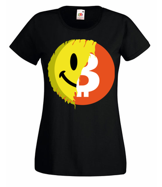 Pozytywny przekaz bitcoina - Koszulka z nadrukiem - Kryptowaluty - bitcoin - Damska