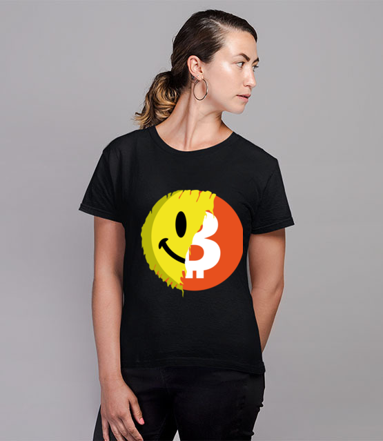Pozytywny przekaz bitcoina koszulka z nadrukiem bitcoin kryptowaluty kobieta jipi pl 1853 76