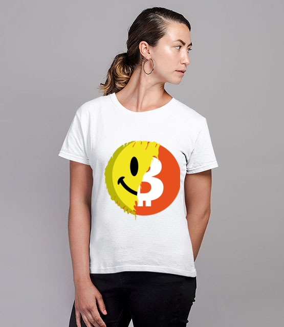 Pozytywny przekaz bitcoina koszulka z nadrukiem bitcoin kryptowaluty kobieta jipi pl 1853 77