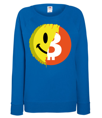 Pozytywny przekaz bitcoina - Bluza z nadrukiem - Bitcoin - Kryptowaluty - Damska
