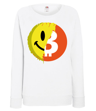 Pozytywny przekaz bitcoina - Bluza z nadrukiem - Kryptowaluty - bitcoin - Damska