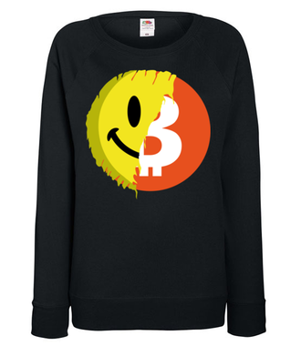 Pozytywny przekaz bitcoina - Bluza z nadrukiem - Kryptowaluty - bitcoin - Damska