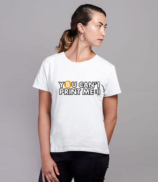 Nieuchwytne i niematerialne koszulka z nadrukiem bitcoin kryptowaluty kobieta jipi pl 1855 77
