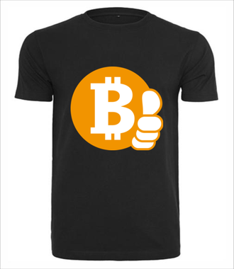 Z bitcoinem będzie ok - Koszulka z nadrukiem - Kryptowaluty - bitcoin - Męska