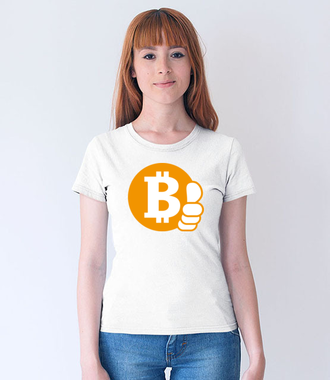 Z bitcoinem będzie ok - Koszulka z nadrukiem - Bitcoin - Kryptowaluty - Damska