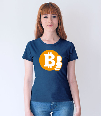 Z bitcoinem będzie ok - Koszulka z nadrukiem - Bitcoin - Kryptowaluty - Damska