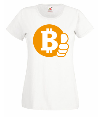 Z bitcoinem będzie ok - Koszulka z nadrukiem - Kryptowaluty - bitcoin - Damska