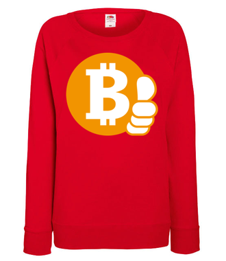 Z bitcoinem będzie ok - Bluza z nadrukiem - Bitcoin - Kryptowaluty - Damska