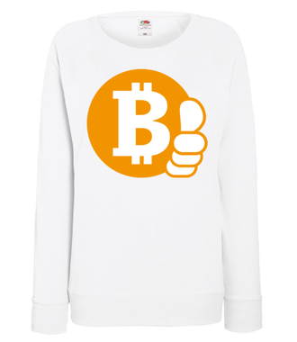 Z bitcoinem będzie ok - Bluza z nadrukiem - Kryptowaluty - bitcoin - Damska