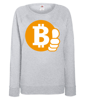 Z bitcoinem będzie ok - Bluza z nadrukiem - Kryptowaluty - bitcoin - Damska