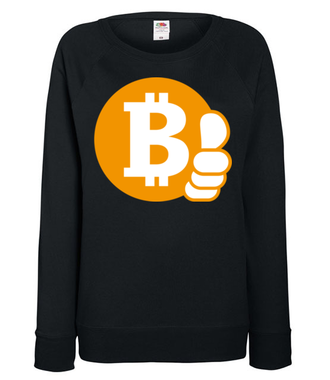 Z bitcoinem będzie ok - Bluza z nadrukiem - Kryptowaluty - bitcoin - Damska