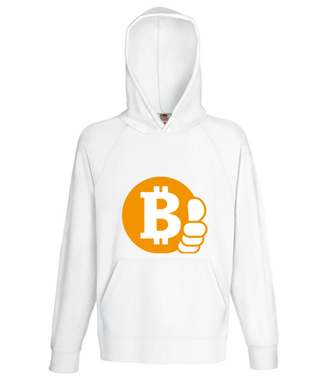 Z bitcoinem będzie ok - Bluza z nadrukiem - Kryptowaluty - bitcoin - Męska z kapturem