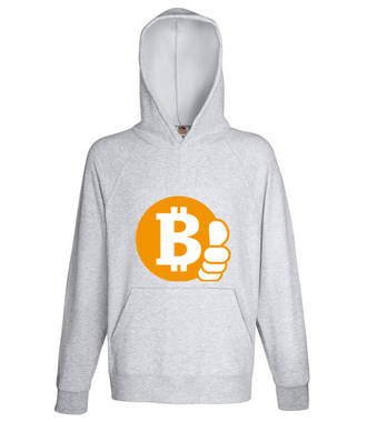 Z bitcoinem będzie ok - Bluza z nadrukiem - Kryptowaluty - bitcoin - Męska z kapturem