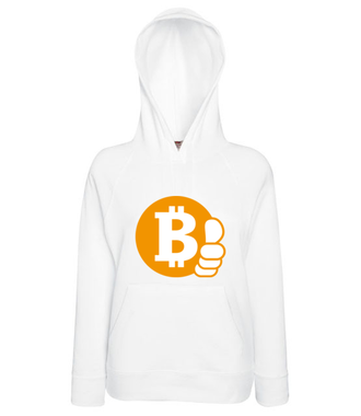 Z bitcoinem będzie ok - Bluza z nadrukiem - Bitcoin - Kryptowaluty - Damska z kapturem